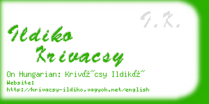 ildiko krivacsy business card